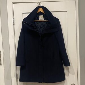 Mango Dark Blue Pea Coat